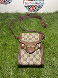 Gucci Horsebit 1955 Phone Bag Marrone