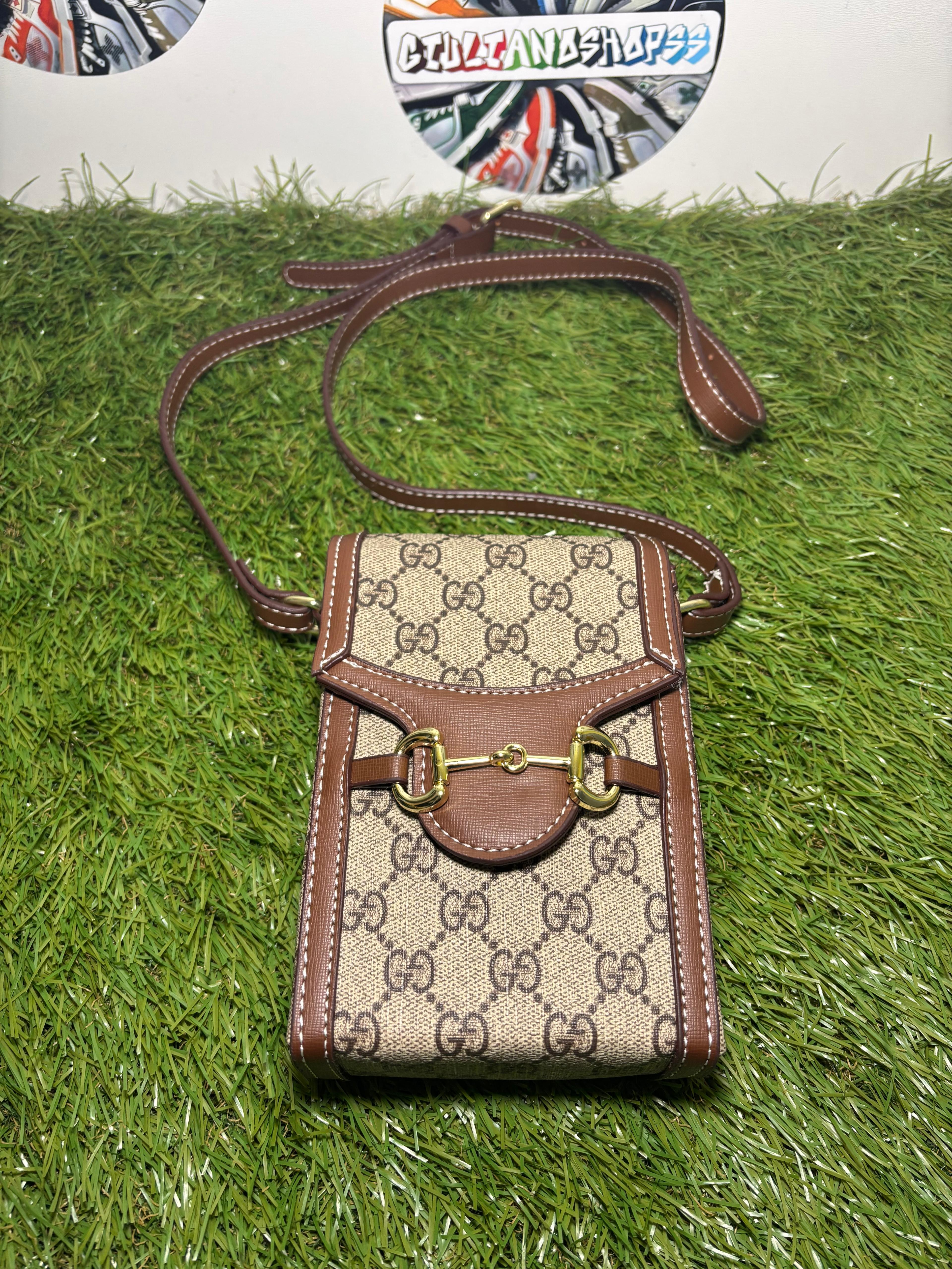 Gucci Horsebit 1955 Phone Bag Marrone