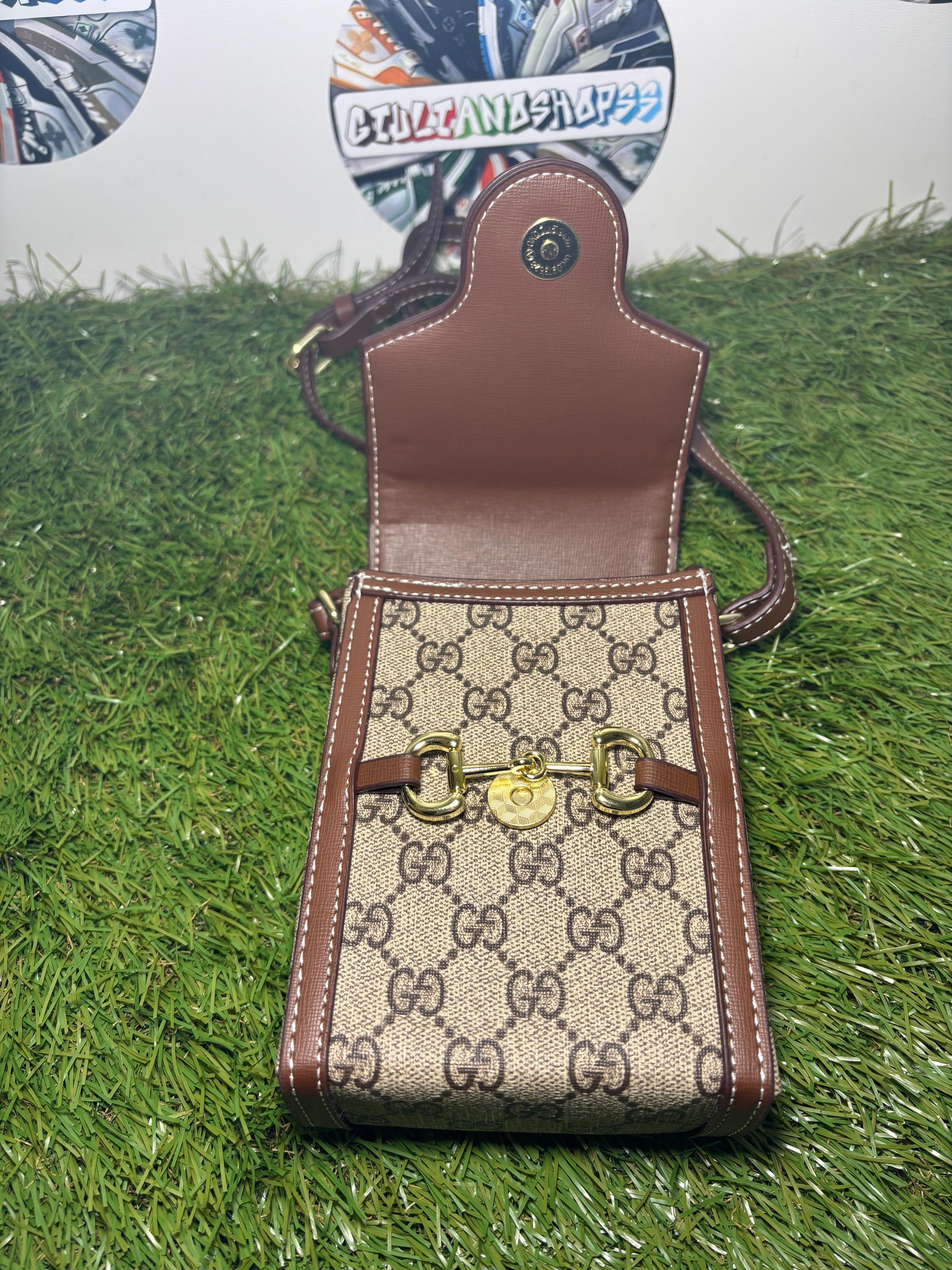 Gucci Horsebit 1955 Phone Bag Marrone