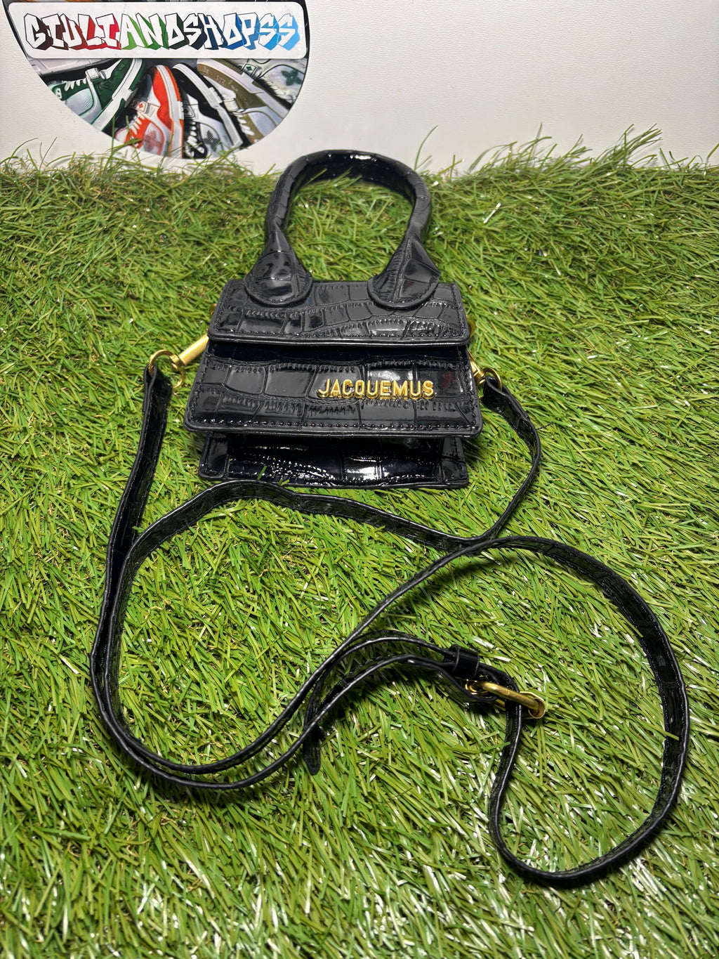 Jacquemus Le Chiquito Mini Nero Croc