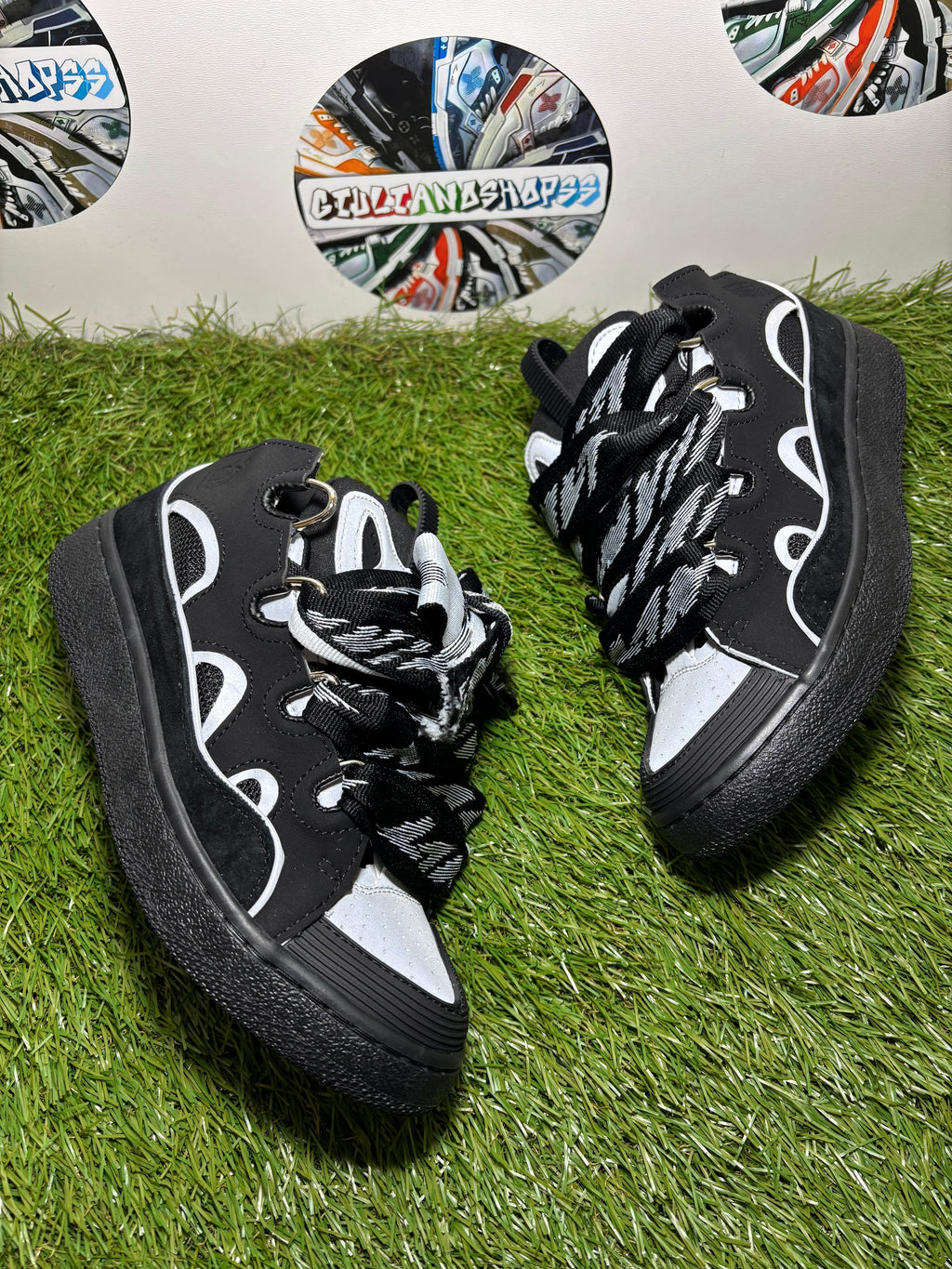 Lanvin Curb Nero Bianco