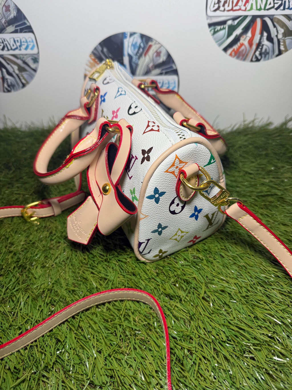 Louis Vuitton Speedy Nano Multicolor Bianco