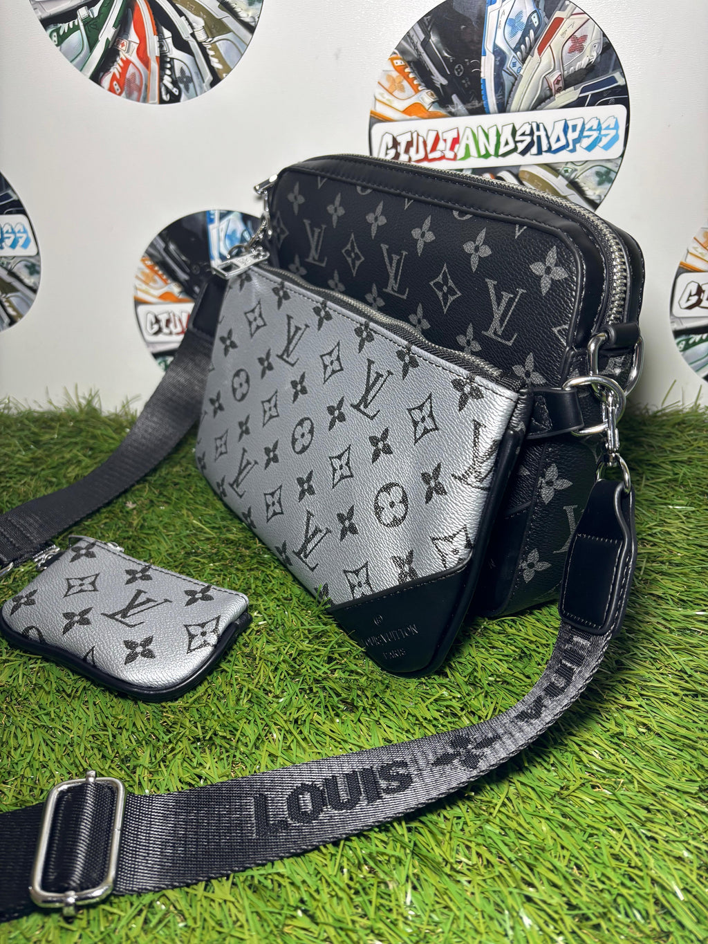 Louis Vuitton Trio Messenger Eclipse Argento