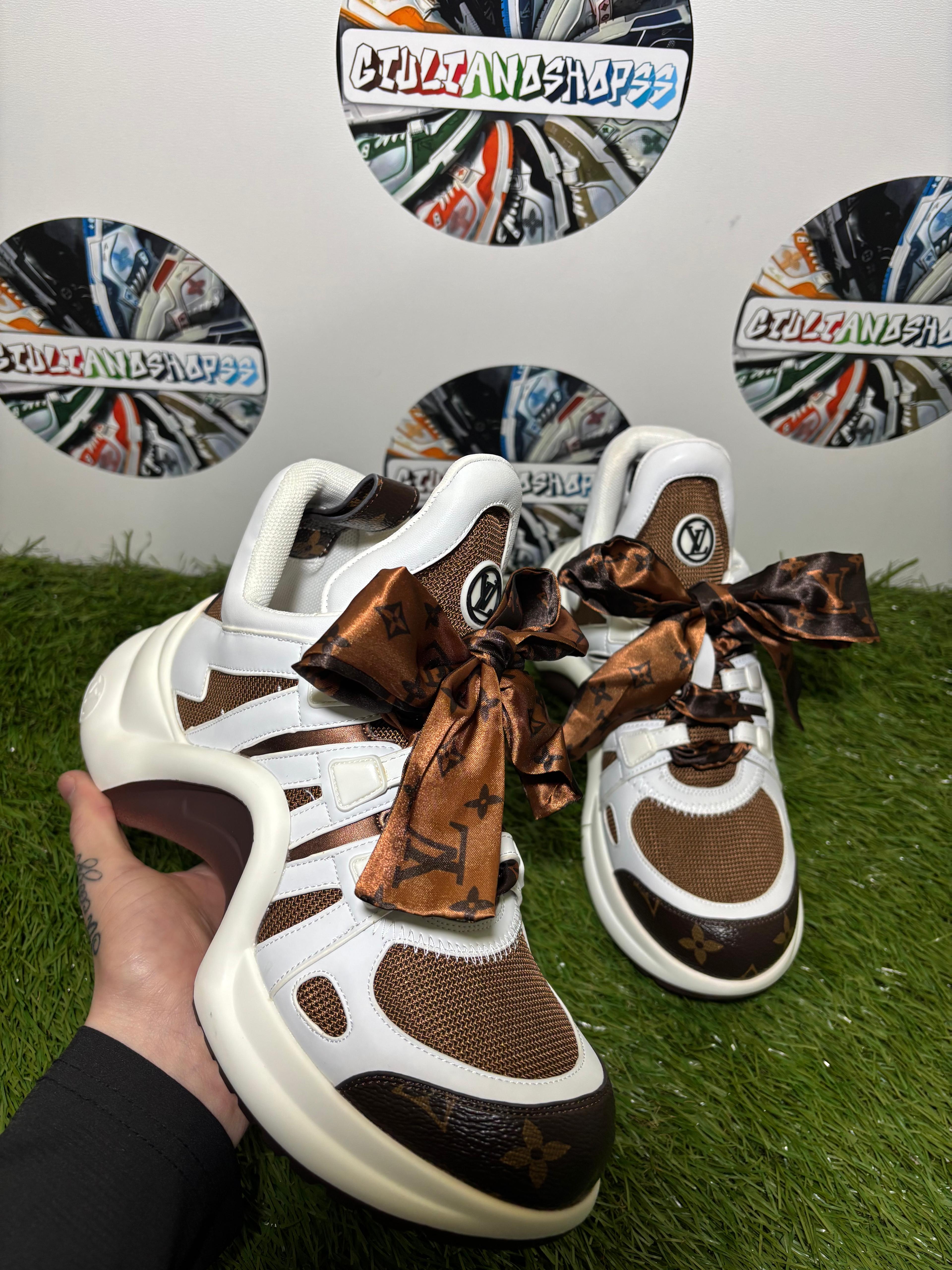 Louis Vuitton Archlight Sneaker - Bianca/Brown Ribbon Laces